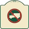 Signmission Designer Series No Truck, Tan & Green Heavy-Gauge Aluminum Sign, 18" x 18", TG-1818-23558 A-DES-TG-1818-23558 - alternate 1